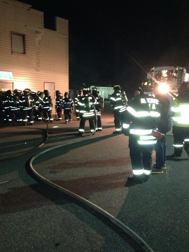 live fire training at Hagerman FD